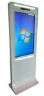 Bank 10 Infrared LCD Touch Screen Kiosk Stand 43&quot; With LED Stripes Decoration