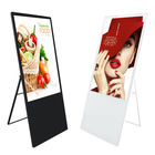 Foldable Mobile 55 Inch Display Digital Signage Floor Stand Touch Screen Poster