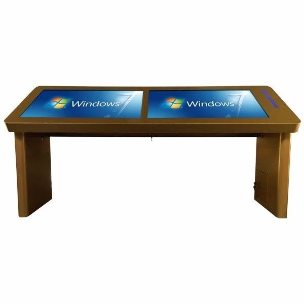 Two Screen Media Dual Interactive Multi Touch Table 43&quot; Usb Android Windows Optional