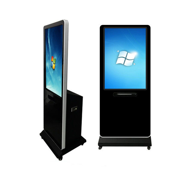 43&quot; Floor Standing Digital Touch Screen Signage AD Player With A4 Printer