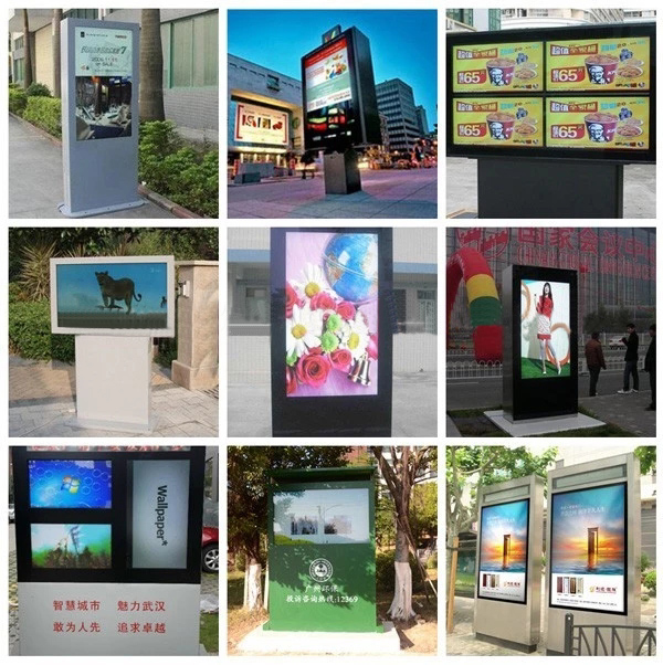 Sunlight Readable Outdoor Digital Display Screens 55 65 Inch Waterproof ...