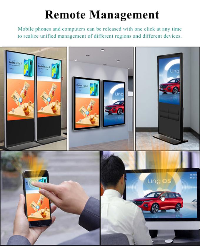 Indoor 43 inch Wall Mounted Touch Screen Kiosk Digital Signage Display ...
