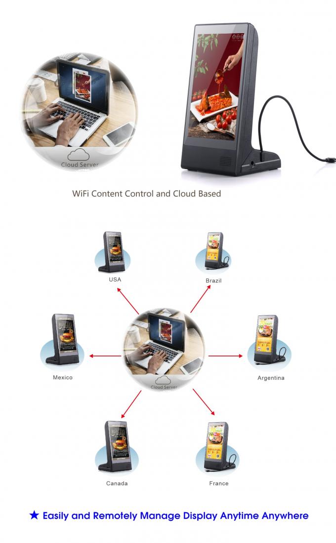 8inch Tabletop Digital Order Call Display LCD Screen Advertising Player ...