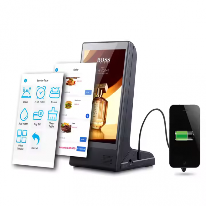 8inch Tabletop Digital Order Call Display LCD Screen Advertising Player ...