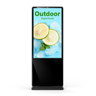 65 Inch Outdoor Floor Standing LCD Advertising Display Digital Signage 2500nits Waterproof