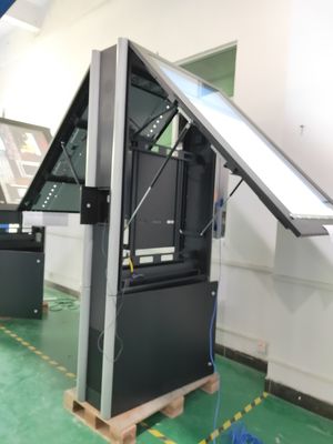 IP65 Zic Coated Steel LG IPS Outdoor Digital Display Multi Languange 50000 Hours Long Lifespan