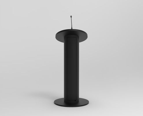 Multimedia Digital Podium 13.3inch Pcap Touch Lcd Lectern Loudspeaker Amplifier And Wireless Microphone For Meeting
