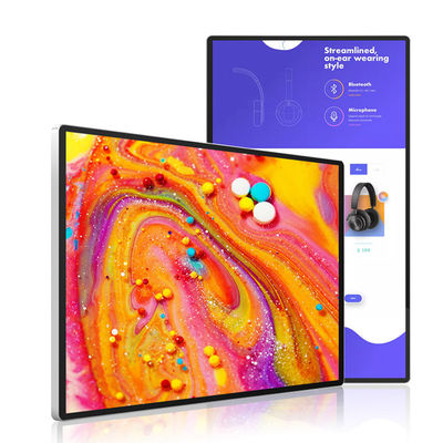 55 Inch 12V 5A Metal Cased LED EPoster Display With Infrared Touch And Thermal Printer