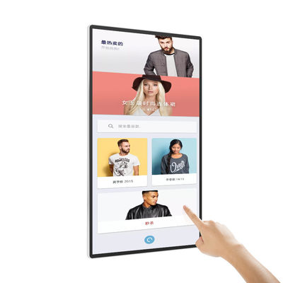 65inch 4K Ultra HD Wall Mounted Digital Signage With 4mm/10mm Spliced Edges And Infrared Touch Panel