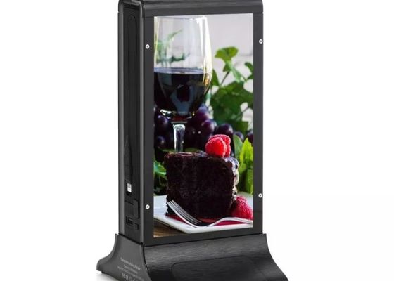 Black metal frame multi screen digital signage  Portable New Desktop Small Advertising Player with Charging Station