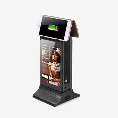 Black 10 inch Advanced L-Shaped Desktop HD LCD Screen Advertising Player with Menu Power Bank