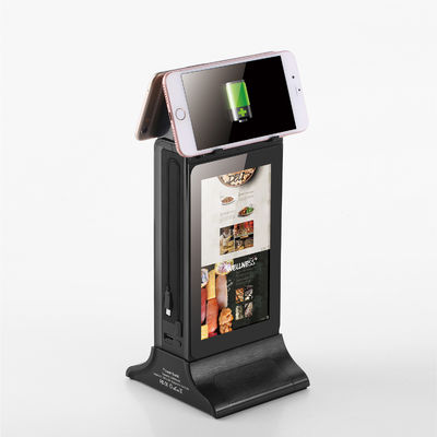 Black 10 inch Advanced L-Shaped Desktop HD LCD Screen Advertising Player with Menu Power Bank