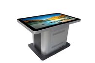 84&quot; Big Size Infrared Touch Screen Tv Table Silver Conference Smart Interactive Table