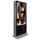 55 inch floor standing double side touch screen digital signage smart kiosk black white for optional