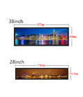 High Brightness Taxi Ultra Wide Lcd Bar Display Transparent Support Multiple Language