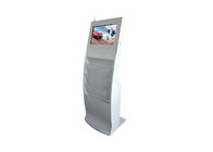 Floor Standing Public Information Kiosk 22 Inch With Paper Holder Chargeable