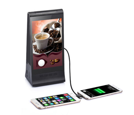 8inch Tabletop Digital Order Call Display LCD Screen Advertising Player with Menu Power Bank
