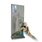Black LCD Magic Mirror Interactive Touch Screen Kiosk 43 Inch With Motion Sensor