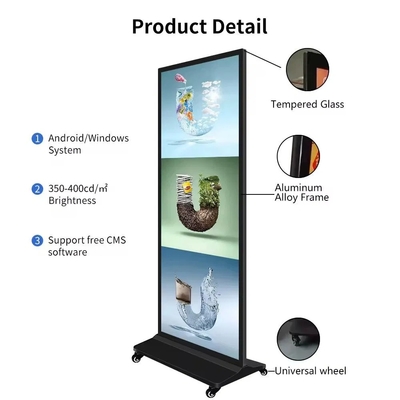 69.3 Inch Indoor Digital Signage Kiosk with 1920x1080 Resolution