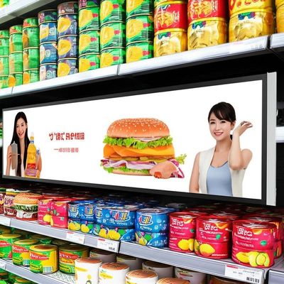 86inch Bar LCD Screen with 1920*1080 Resolution and 400CD/M*2 Brightness for Shelf Advertising