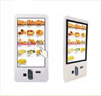 Tempered Glass Self Service Kiosk Floor Standing Touchscreen Terminal One Year Warranty