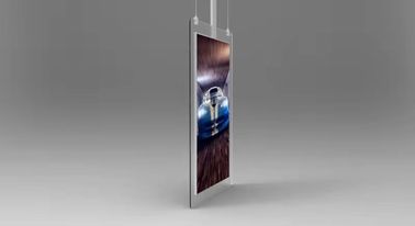55inch Black White QLED Android System Free Standing Roof Mounting LCD Digital Signage With Super Slim Glass Frame