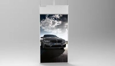 55inch Black White QLED Android System Free Standing Roof Mounting LCD Digital Signage With Super Slim Glass Frame