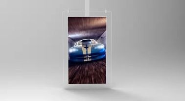 55inch Black White QLED Android System Free Standing Roof Mounting LCD Digital Signage With Super Slim Glass Frame