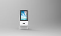 Floor Stand Self Service Kiosk 65 Inch Tempered Glass For Outdoor Bank Airport