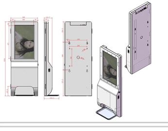Capacitive Touch Panel Wall Mounted Digital Signage 1920*1080 Wide Viewing Angle