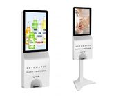 Indoor LCD Touch Screen Digital Signage With Automatic Hand Sanitizer Dispenser