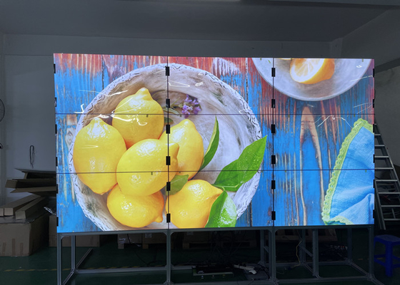 lcd video wall  3.5mm super narrow bezel 49 inch 2x2 3x3 4k Fhd interactive did seamless