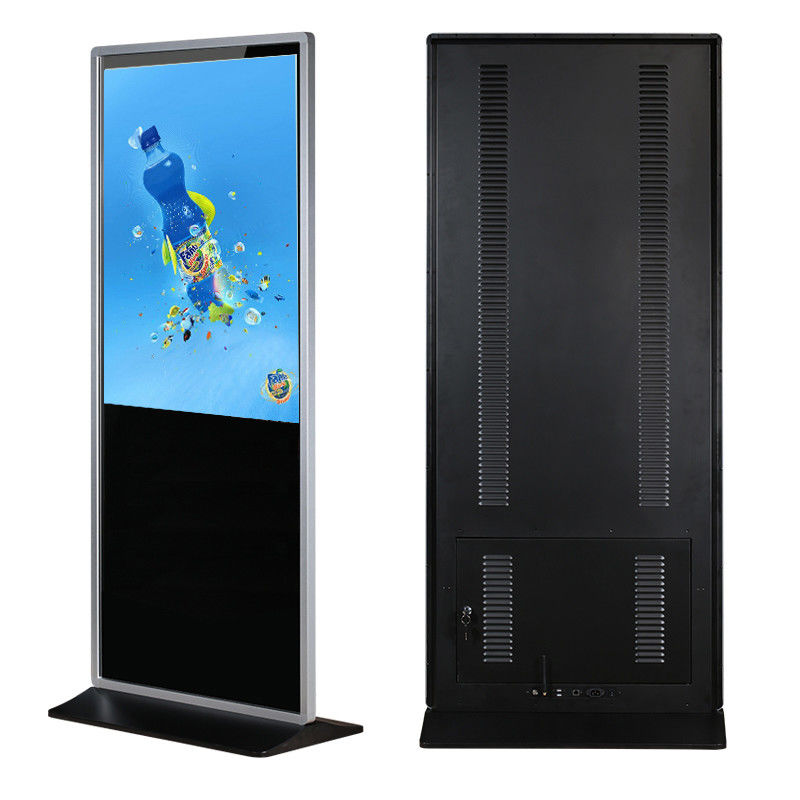 43&quot; Floor Standing Lcd Advertising Display Media Player Support Lan / Wlan Network