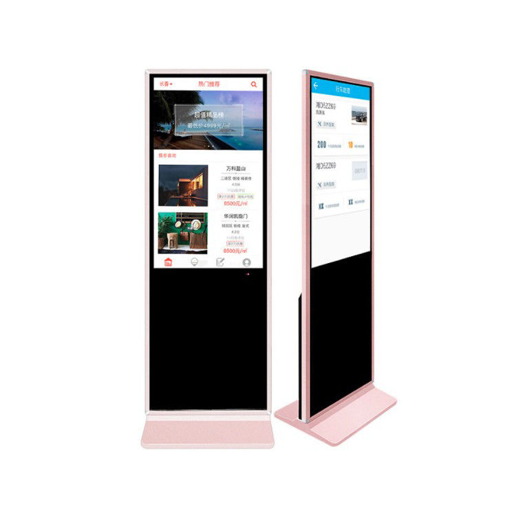 270W Free Standing Multi Touch Digital Signage Display Screens Android OS