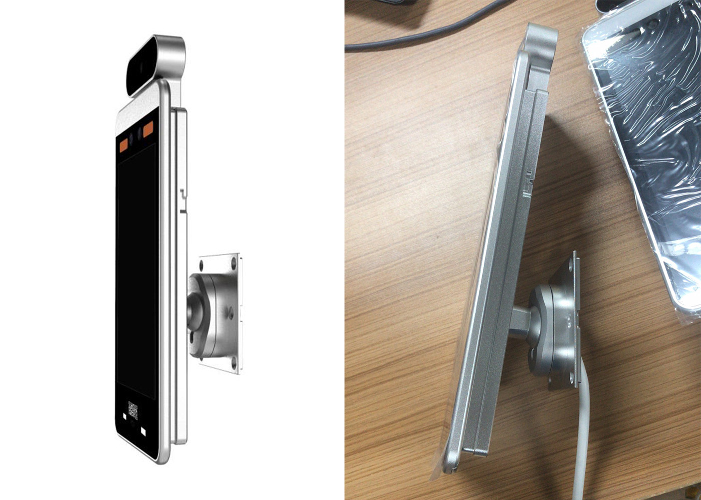 latest 8 inch access control system face recognition  Heimann sensor MIPS cloud server software thermal scanner