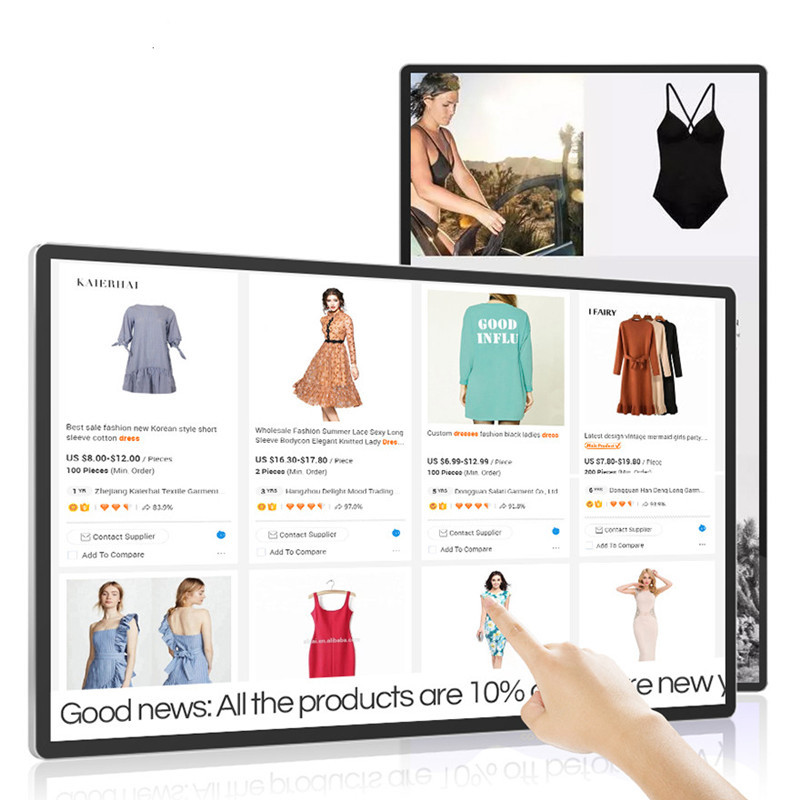 Digital Signage  slim frame 350MHz Wall Mounted  400cd/m2 FCC Android Tablet