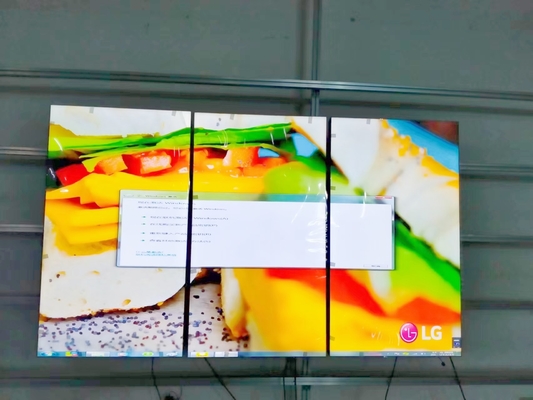 65 Inch LCD Video Wall Screen 4k 2x2 1*3 1.8mm Gap Black Frame