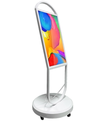 Portable Mobile 32 Inch Digital Menu Board For Restaurant Shopping Mall