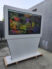 Outdoor Floor Stand Digital Menu Tv Enclosure Monitor 65inch 55inch 43inch Landscape Screen Kiosk