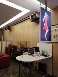 55inch Black White QLED Android System Free Standing Roof Mounting LCD Digital Signage With Super Slim Glass Frame