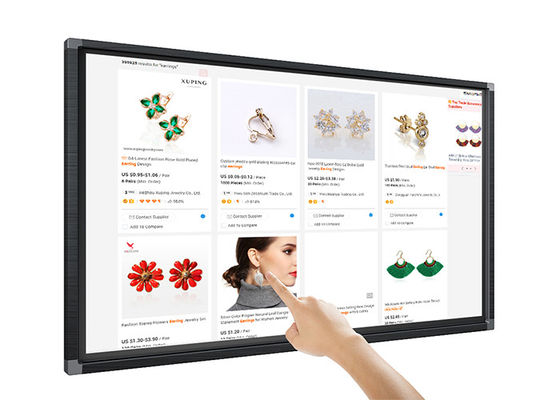 55 inch Digital signage display Black color network window wall mount digital signage