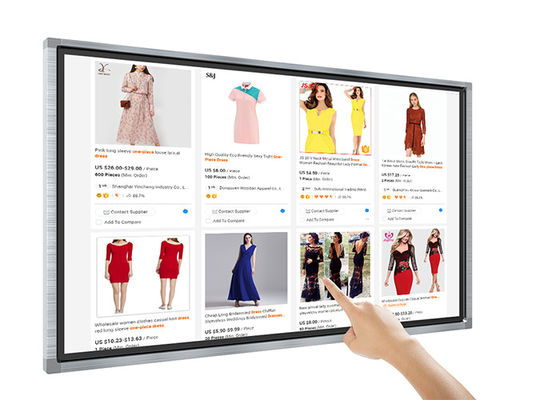 Advertising Display OEM Factory 55 Inch Stand Monitor Kiosk Network Video Player Terminal Touch Screen  Interactive LCD