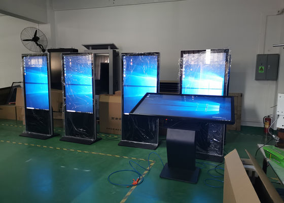 Aesthetic 75 85 Inch Touch Screen Advertising Kiosk Floor Stand