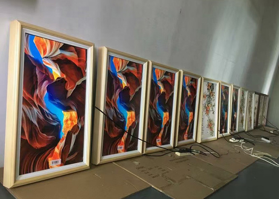 Wall Mount App Control Lcd Digital Signage Photo Frame For Museum
