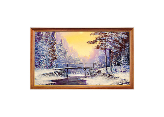 21.5 32 Inch Touch Screen Advertising Wooden Frame Wall Mount Digital Signage
