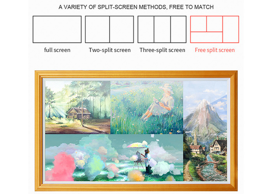 65inch Wooden Frame Wall Mount Lcd Digital Signage Shopping Mall Advertising Screen