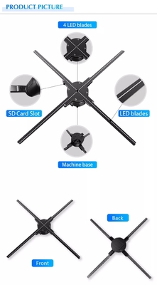 hd screen Z3 digital signage LED displays 3D bluetooth Hologram fan display kiosks 3d advertising holographic panels